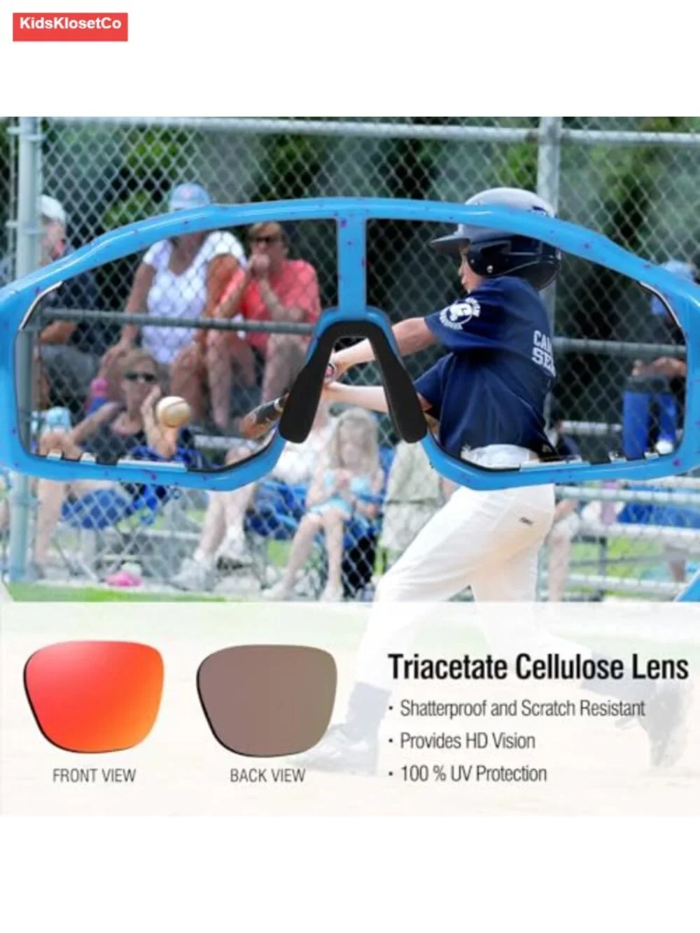 Youth Baseball Sunglasses UV400 Polarized Sports Lightweight Cycling
